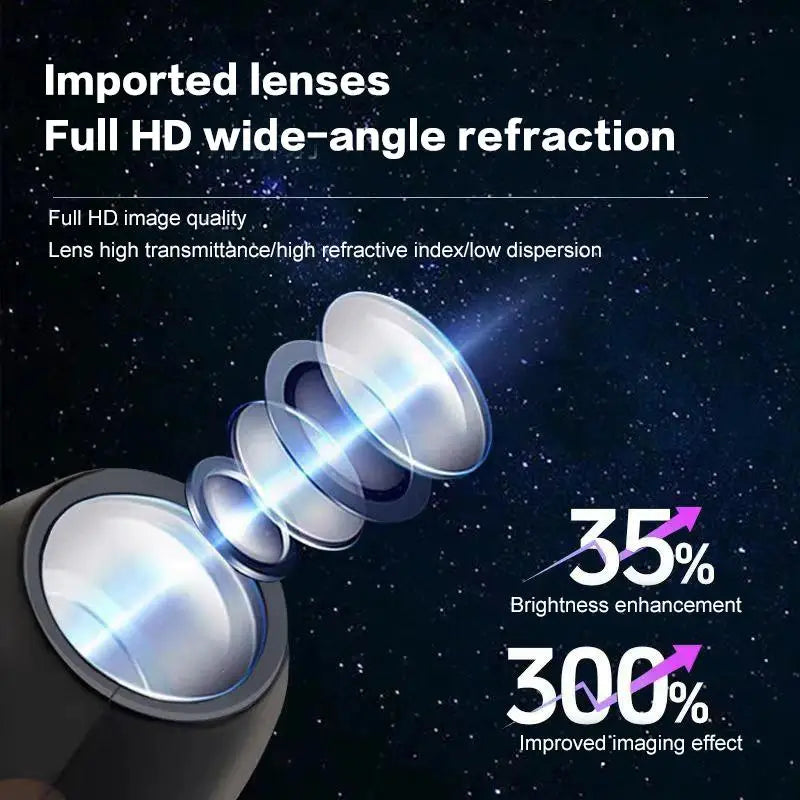 Lámpara de Proyección USB de 6-16 Pulgadas con Diseño de Luna y Tierra, Luz de Ambiente, Cielo Estrellado, Luz Nocturna Romántica para Dormitorio, Proyector de Galaxia