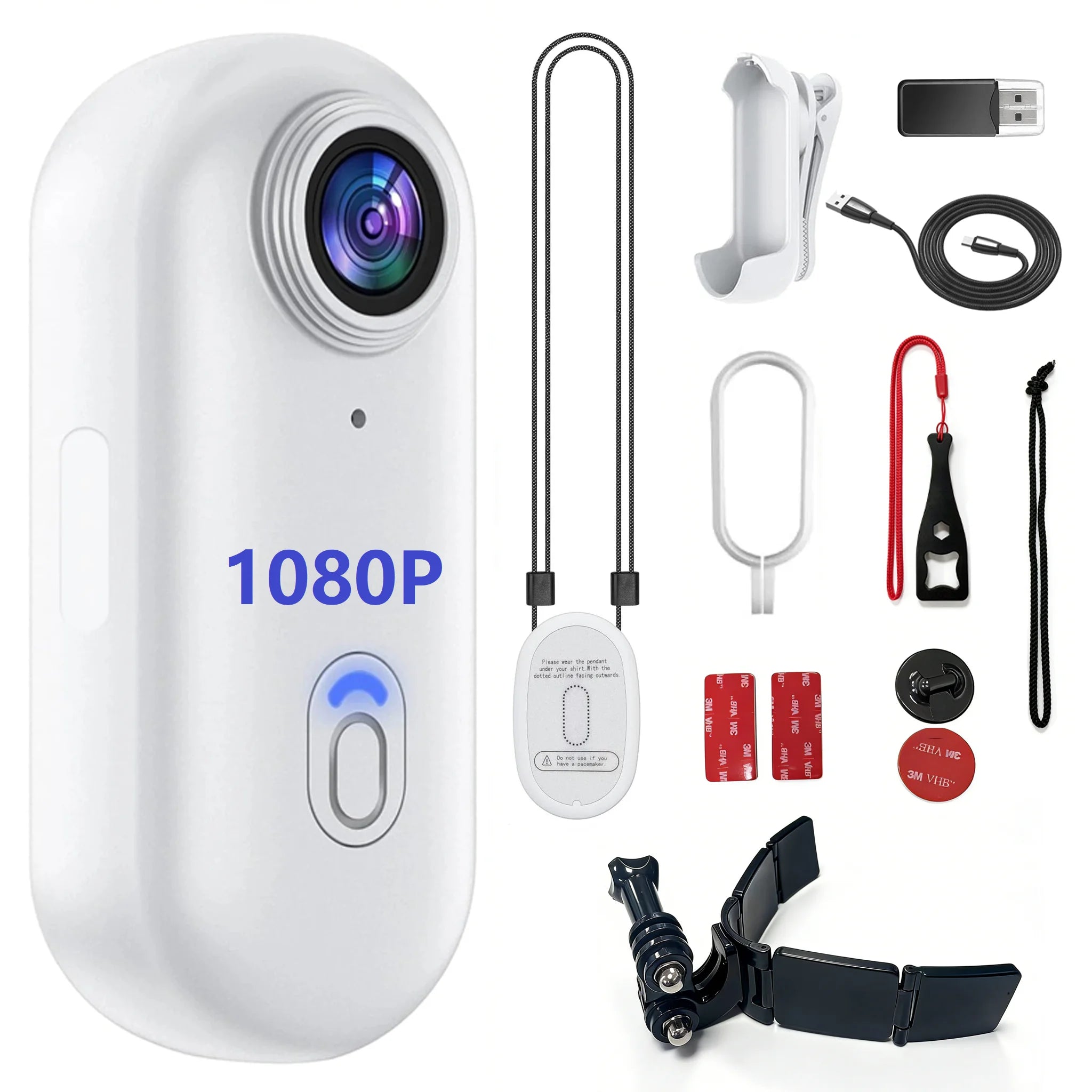 Cámara corporal mini JETO H88 Full HD WiFi con clip magnético para motocicleta
