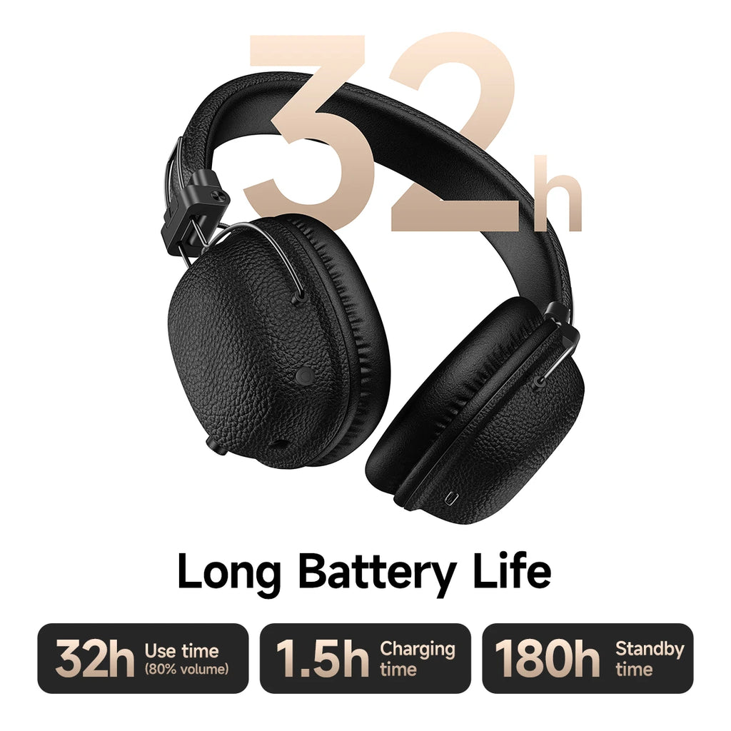HOCO Retro Auriculares Bluetooth 5.4 Cuero PU HiFi