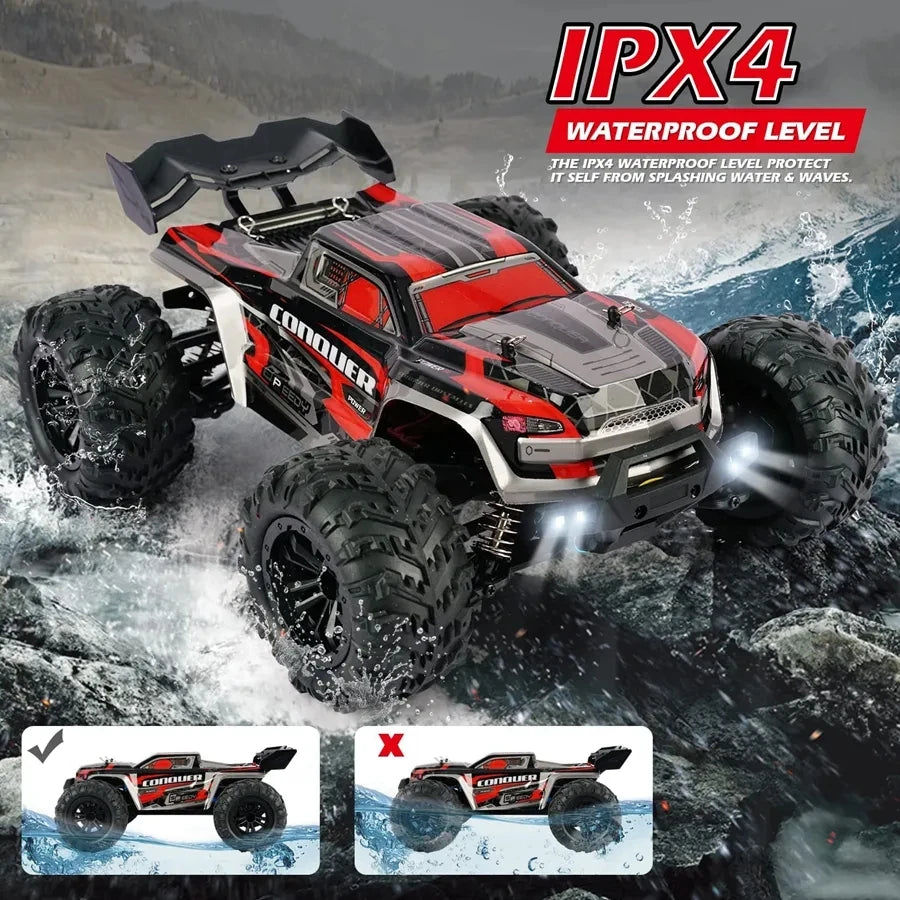 Coche Todoterreno RC 4WD sin Escobillas, Alta Velocidad 50-80 KM/H
