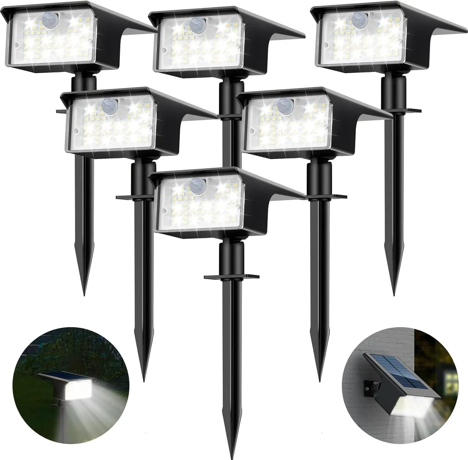 Focos Solares LED con Sensor de Movimiento para Exterior