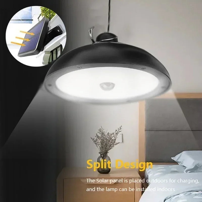 Lámpara colgante Solar, lámpara de araña impermeable para exteriores, cobertizo colgante, decoraciones LED con Control remoto para cobertizo interior, Granero Roo