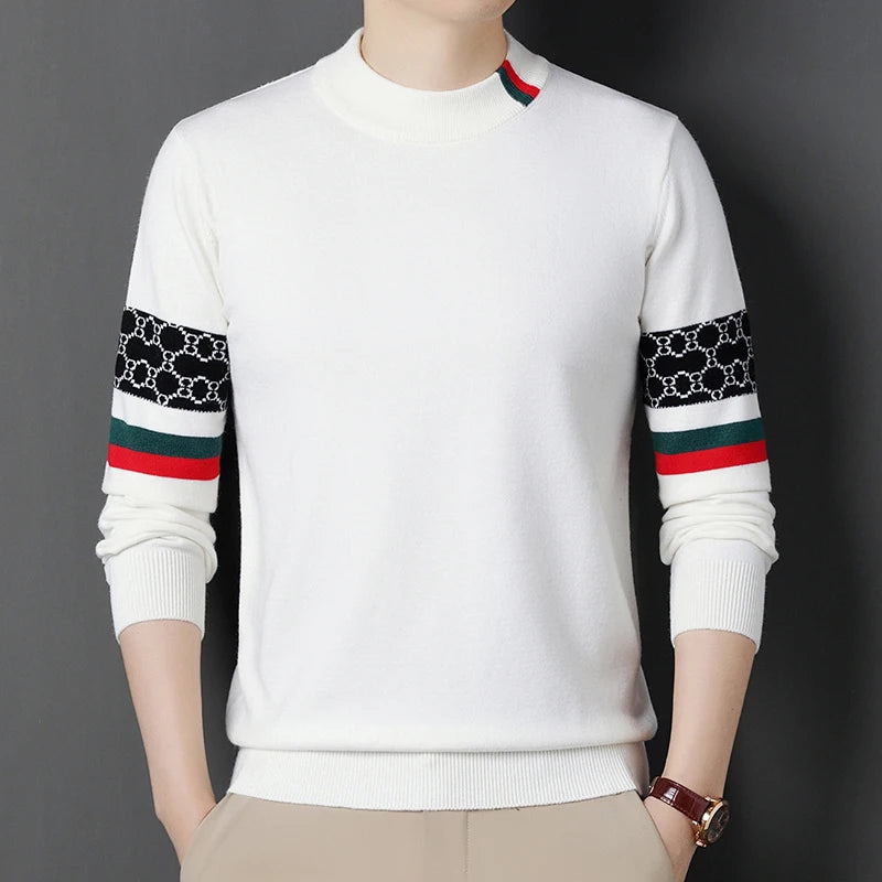 Suéter Jacquard de Cuello Redondo para Hombre