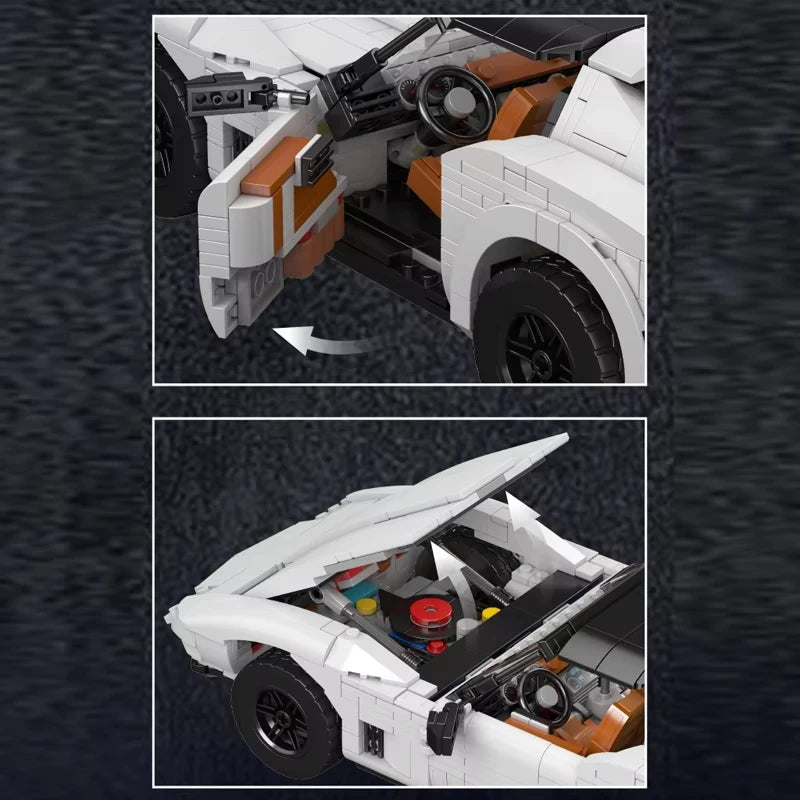 1347 Uds. Conjunto de bloques de construcción de automóviles Vintage C3 técnico Oldtime Super Sport Car Brick Set juguetes para niños regalos de navidad