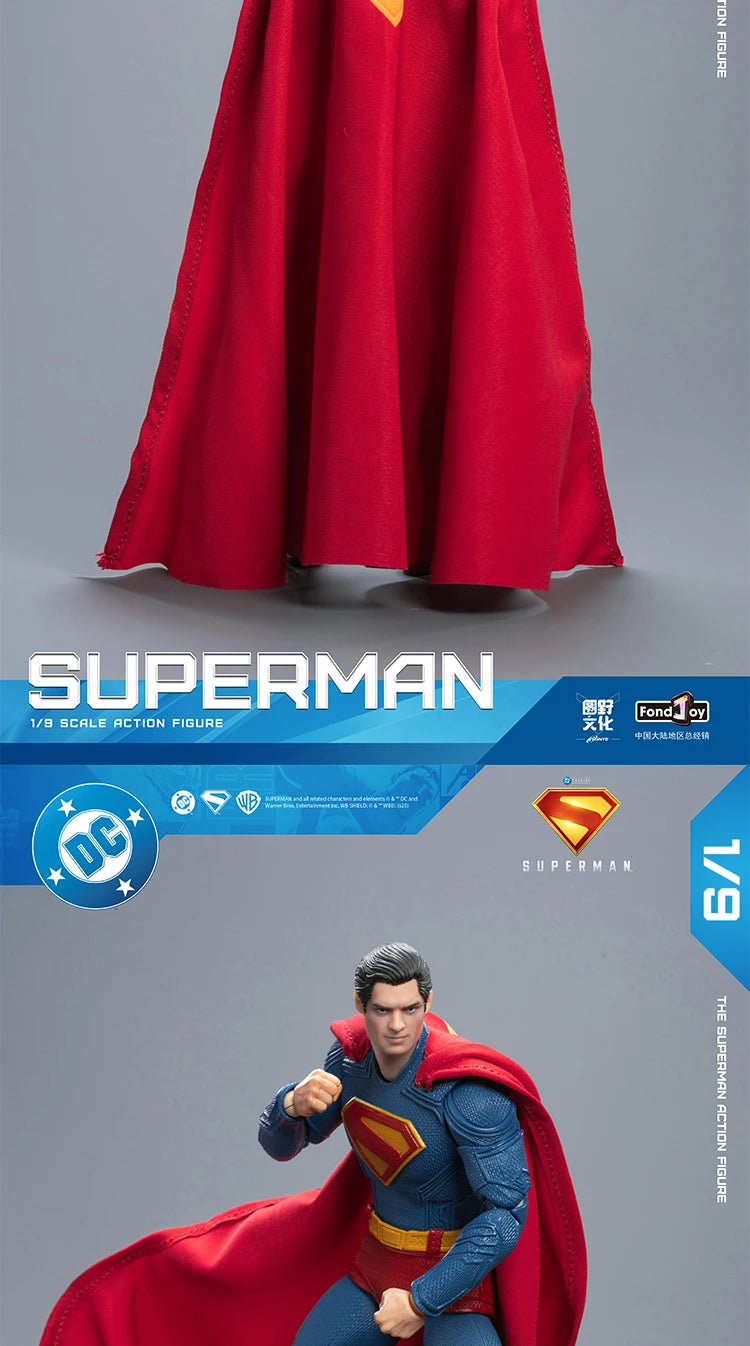 EN STOCK 2025 Fondjoy Battle figura de acción de Superman dañada David Corenswet 1/9 nueva figura de Superman junta de Pvc móvil