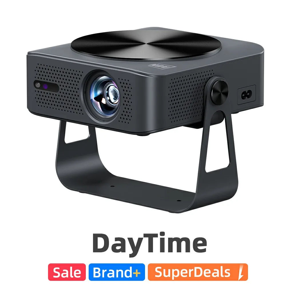 Proyector Android LED 4K 850 Lúmenes 1080P 3D Portátil con Altavoz WIFI para Mini Cine en Casa, Teléfono, Beamer, Smart TV AUN A45