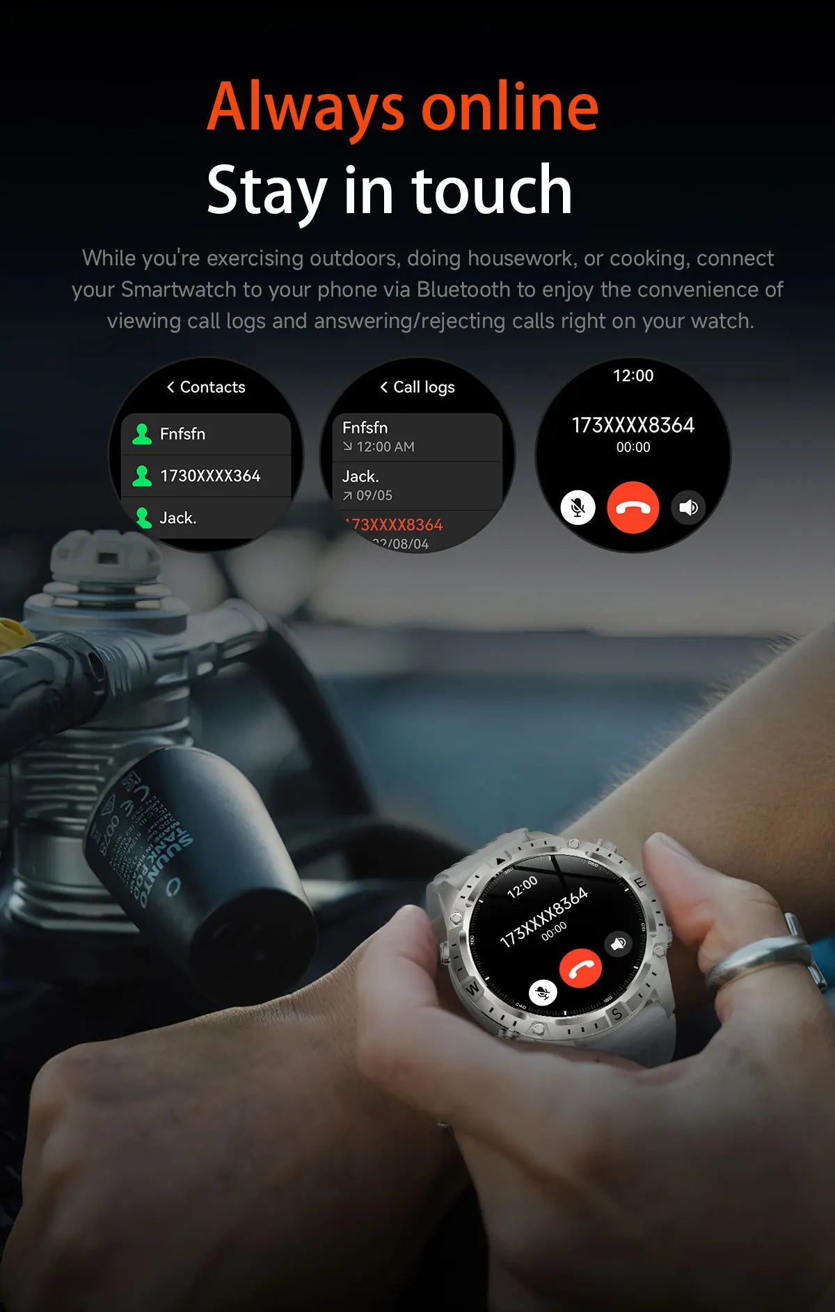 Reloj Inteligente Deportivo con GPS, Mapa Offline y Pantalla AMOLED