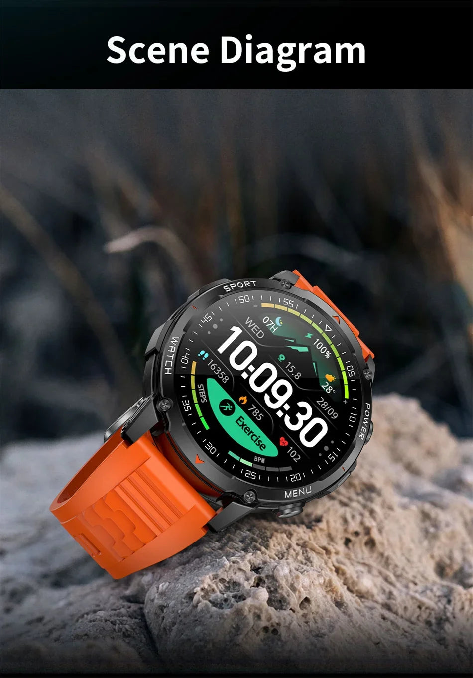 Reloj Inteligente Militar T-Rex 3 GPS Bluetooth
