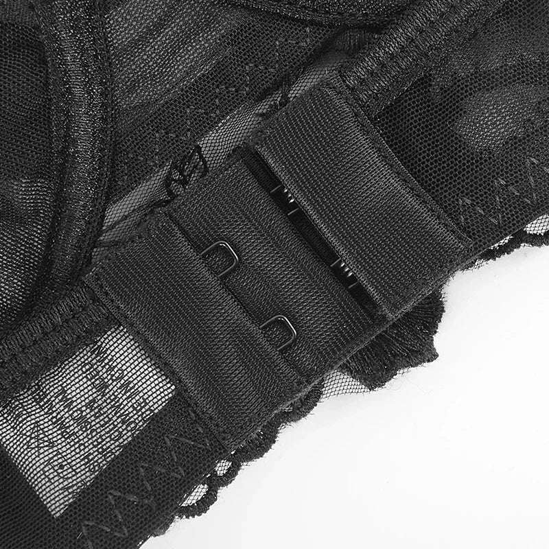 Conjunto de Sujetador con Bordado de Encaje y Bragas para Mujer