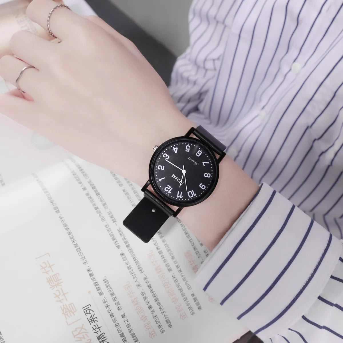 Reloj de Cuarzo Simple para Mujer, Correa de Silicona