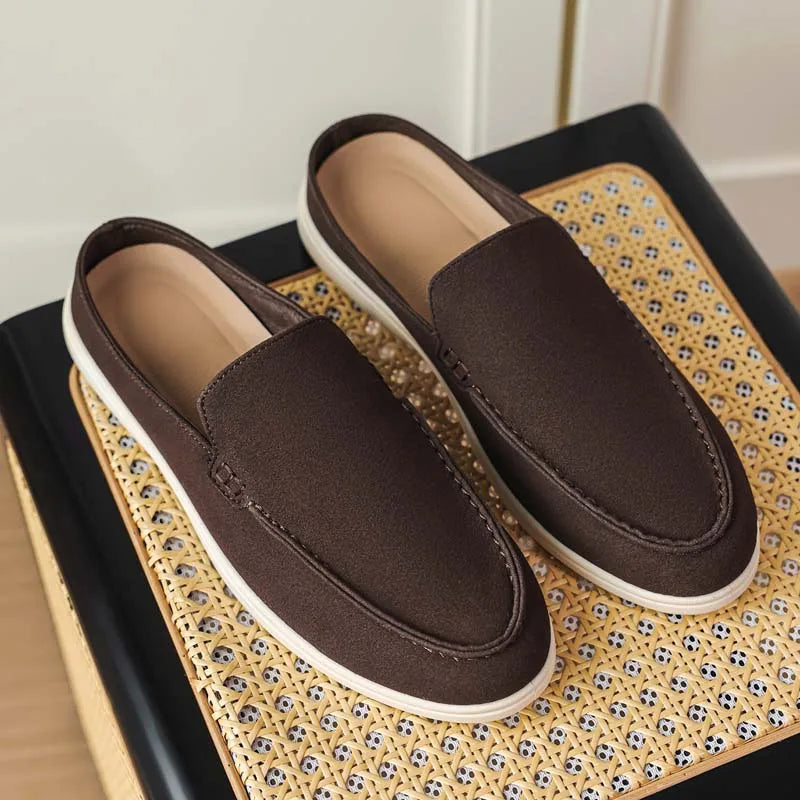 Mocasines de lona sin cordones para hombre, livianos y antideslizantes