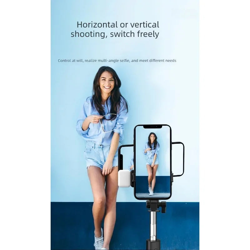 Mini palo selfie con trípode integrado para móvil, estable y portátil