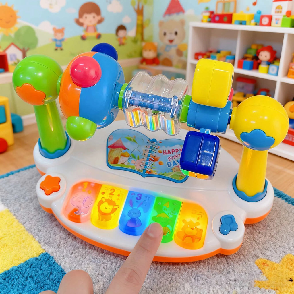 Teclado Piano Musical para Niños con Sonido y Luz - Juguete Educativo