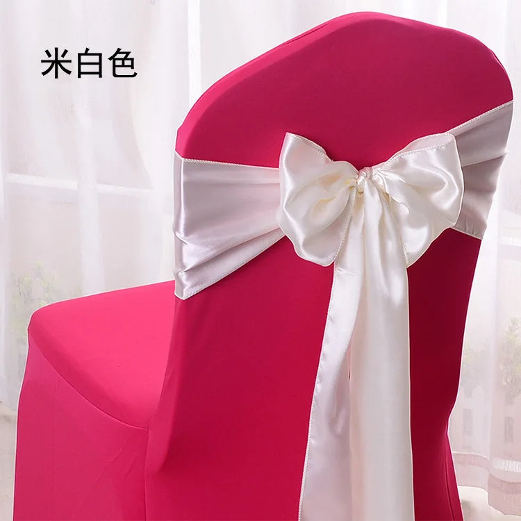 Fajas de Satén para Sillas Decoración de Boda x10