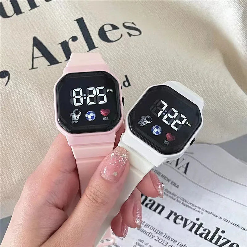 Reloj Digital LED Deportivo para Niños Resistente al Agua
