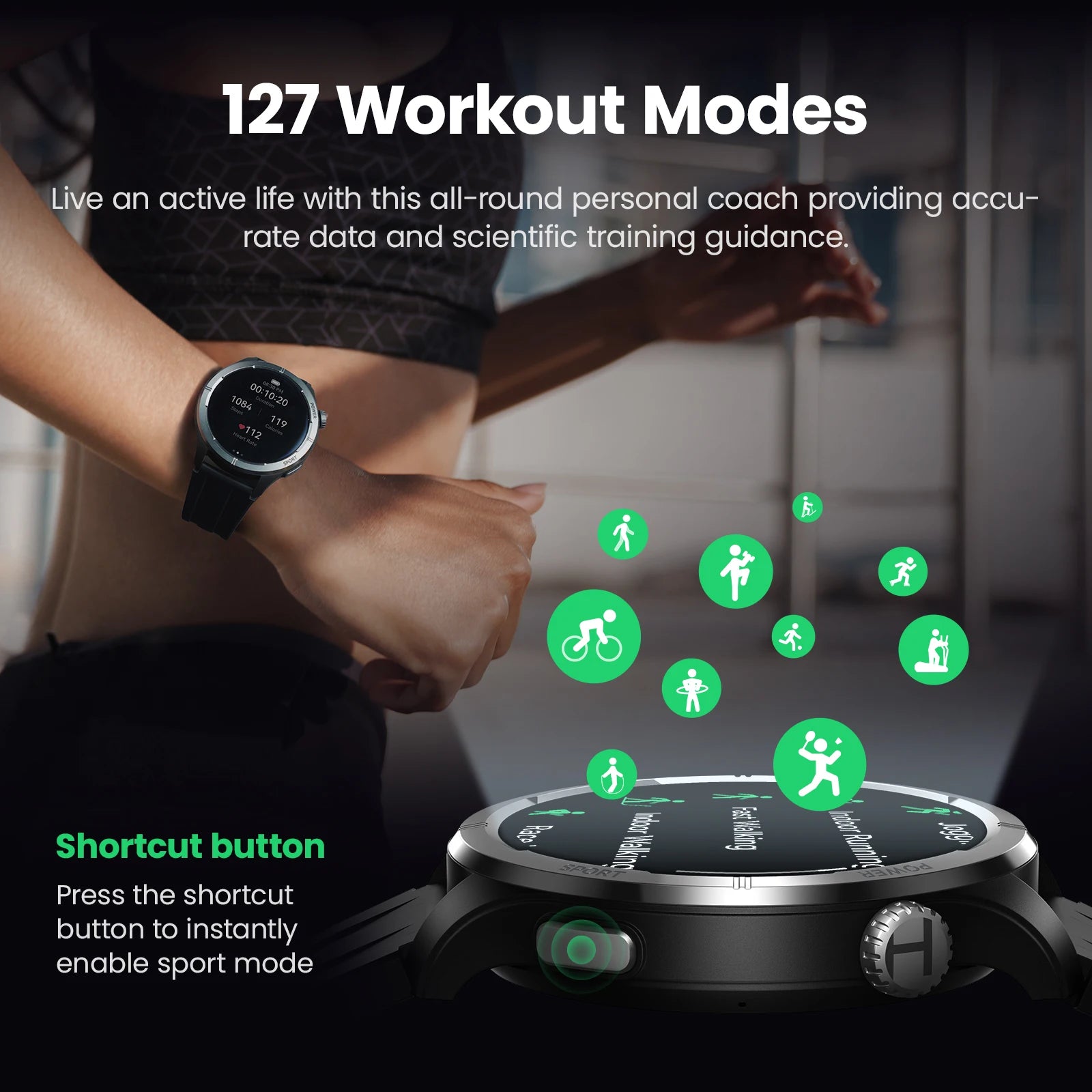 Reloj Inteligente Solar Neo con Pantalla HD, Control de Salud 24H y Llamadas