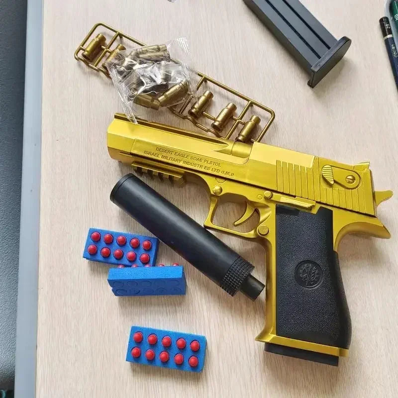 BB-pistola de juguete educativo para niños y adultos, juguete de expulsión de concha, bala suave de espuma, pistola Airsoft, regalo de cumpleaños