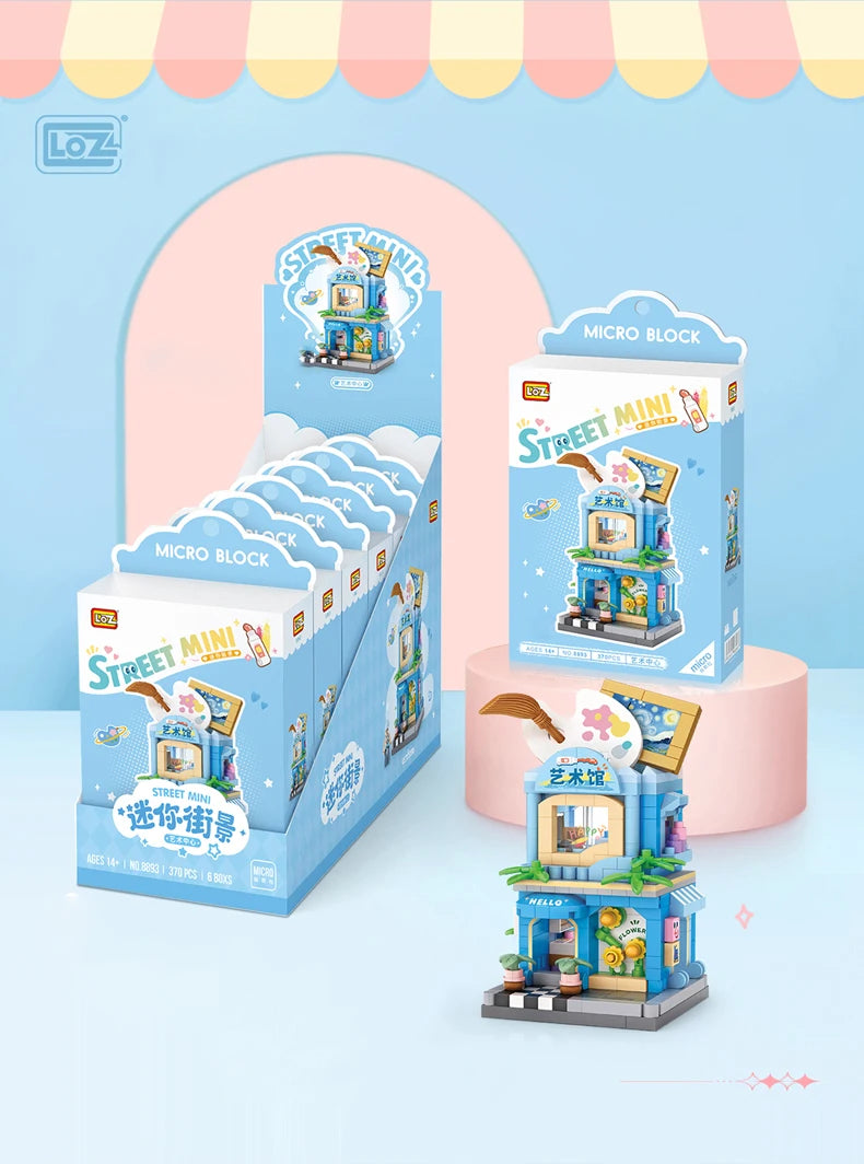 LOZ Food Street Bakery, Tienda de Té con Leche, Modelo Arquitectónico para Armar, Bloques de Construcción de Juguete, Escena de Calle, Regalos de Cumpleaños para Niños