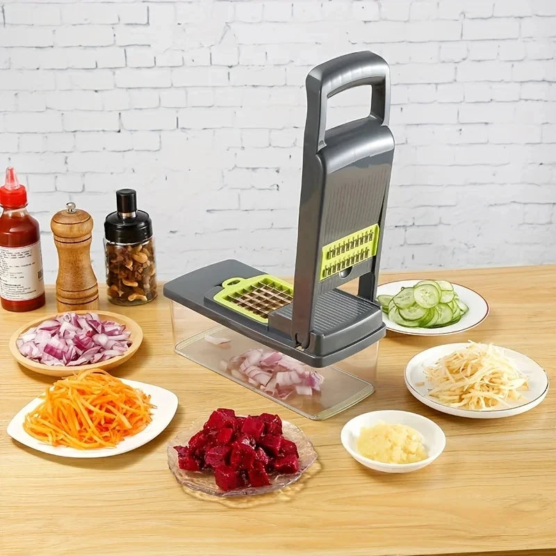 Picadora de verduras multifuncional, cortador de cebolla, ralladores de alimentos, rebanador, Dicer, desmontable, accesorios de cocina, paquete de 15