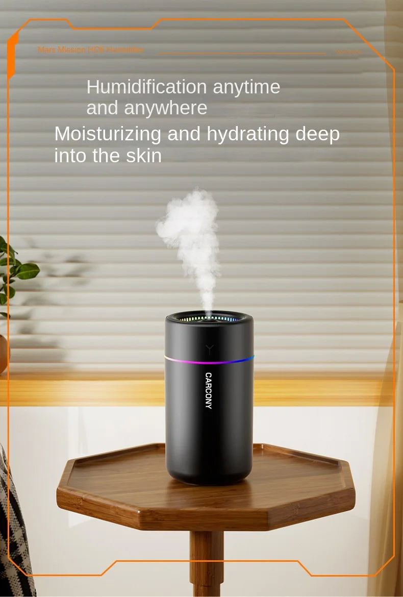 Humidificador ultrasónico Searide 280ml con difusor de aromas y luz de colores