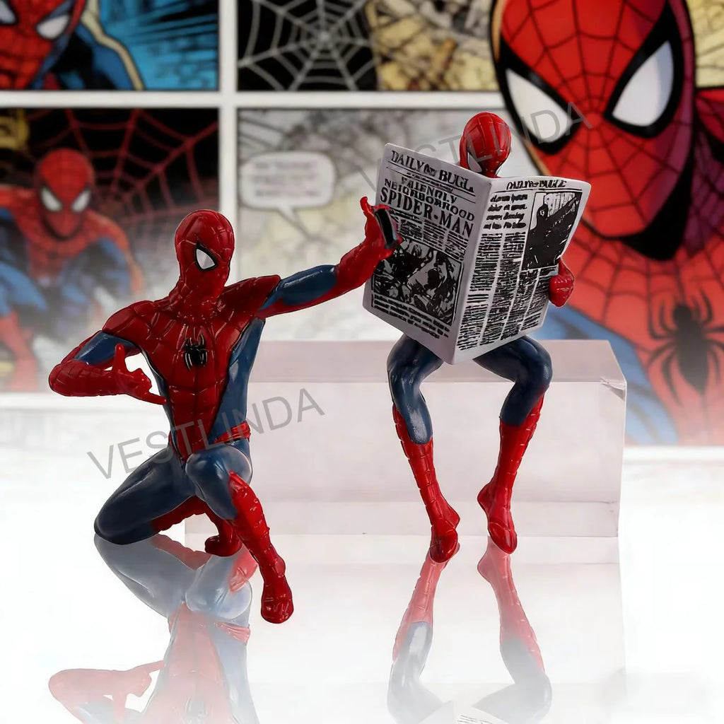 Mini Figuras de Superhéroes de 7-9 cm, Modelo de Spiderman, Juguete Coleccionable, Estatuilla de Películas Clásicas, Decoración Portátil para Escritorio, Juguetes Divertidos