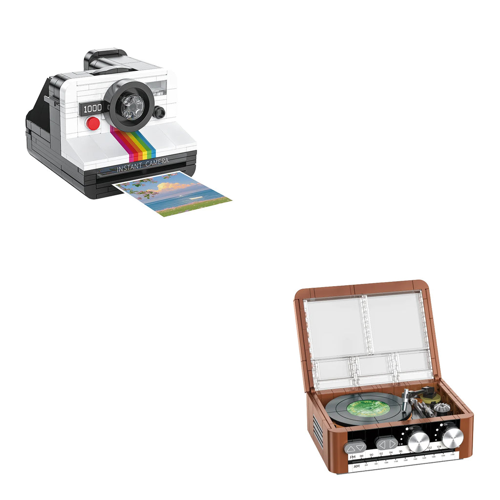 Consola de Juegos de la Serie Electrónica Retro JAKI, Bloques de Construcción de Alta Calidad, Modelo MOC, Ensamblaje Creativo, Adorno, Regalo de Cumpleaños para Niños