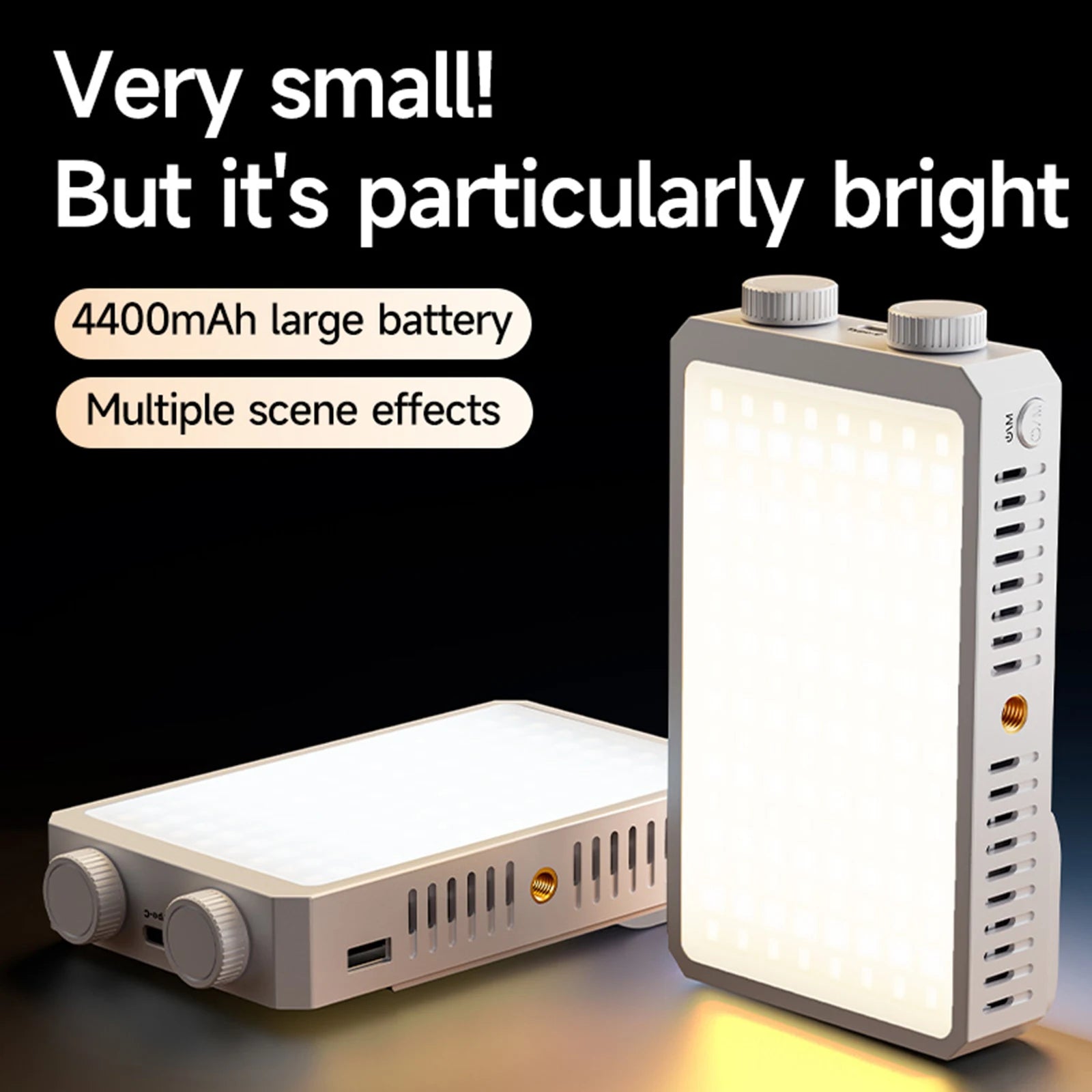 Luz LED para Cámara de 40W, 2800K-9000K, Iluminación para Fotografía, Panel de Luz Portátil Recargable de 4400mAh para Fotografía