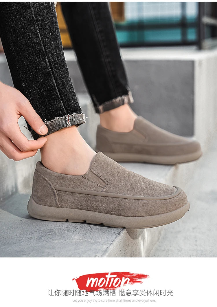 Zapatillas sin cordones para hombre, transpirables, modernas, versátiles, informales, mocasines, zapatos cómodos para conducir, mocasines ligeros