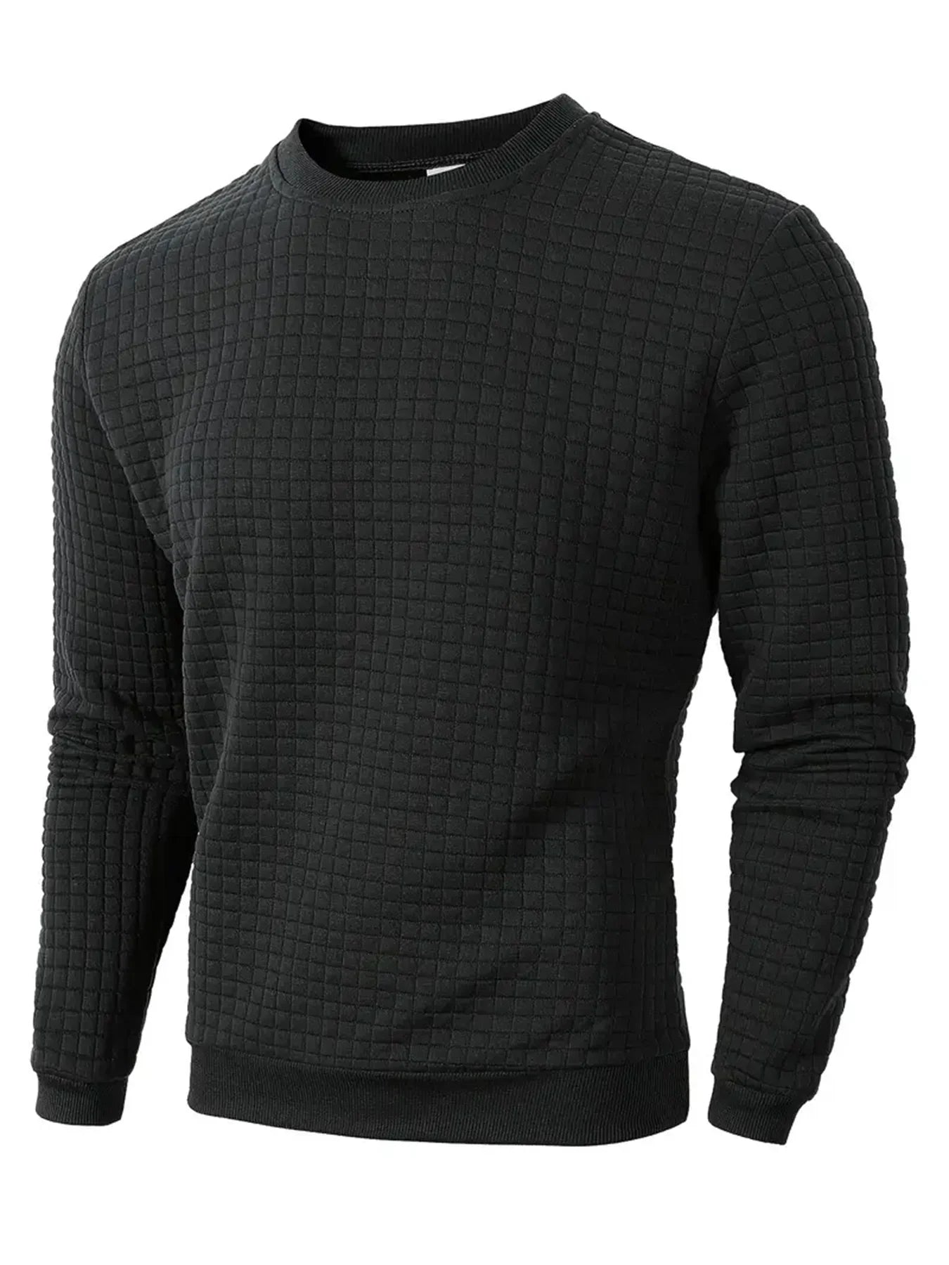 Suéter Jacquard de Cuello Redondo para Hombre - Manga Larga