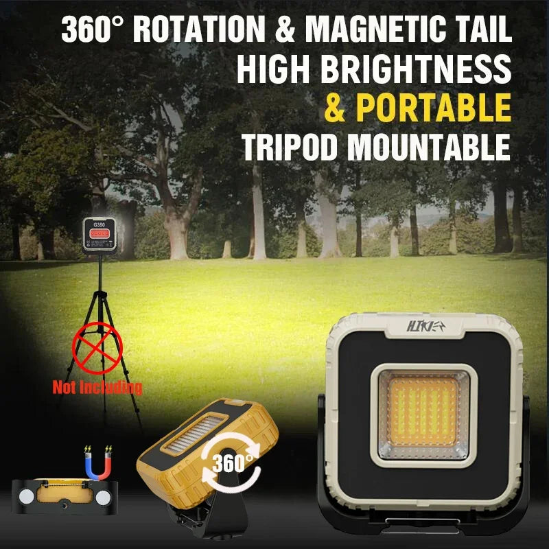 Foco LED Portátil Recargable para Exteriores