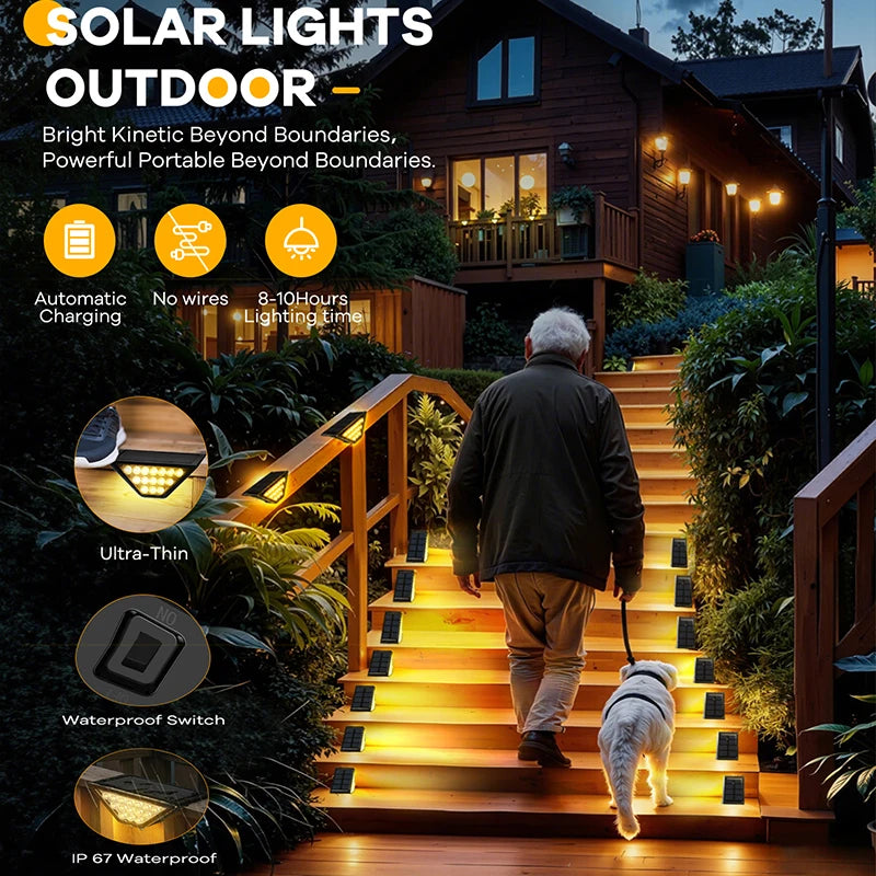 Luces Solares de Paso para Escalera y Jardín