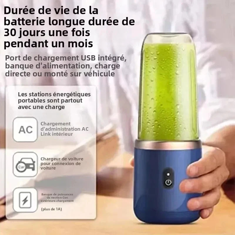 Licuadora Portátil USB 400ml Vaso Mezclador de Viaje