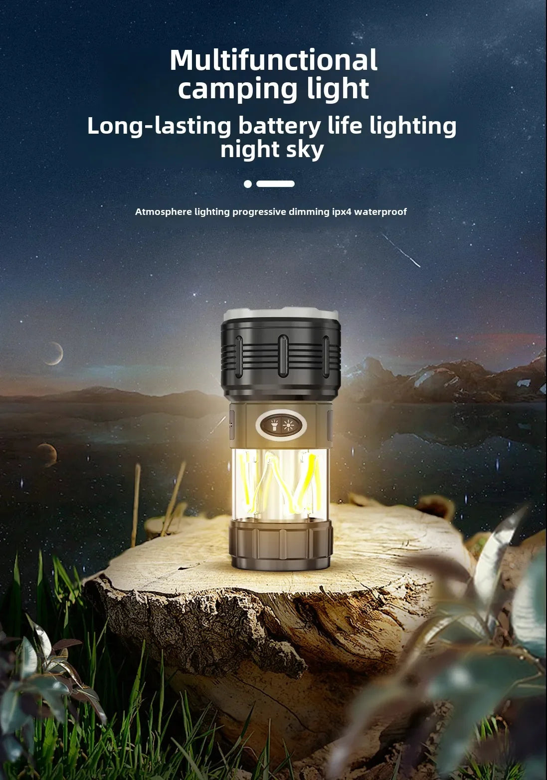 Linterna LED Táctica Recargable 4500mAh para Camping