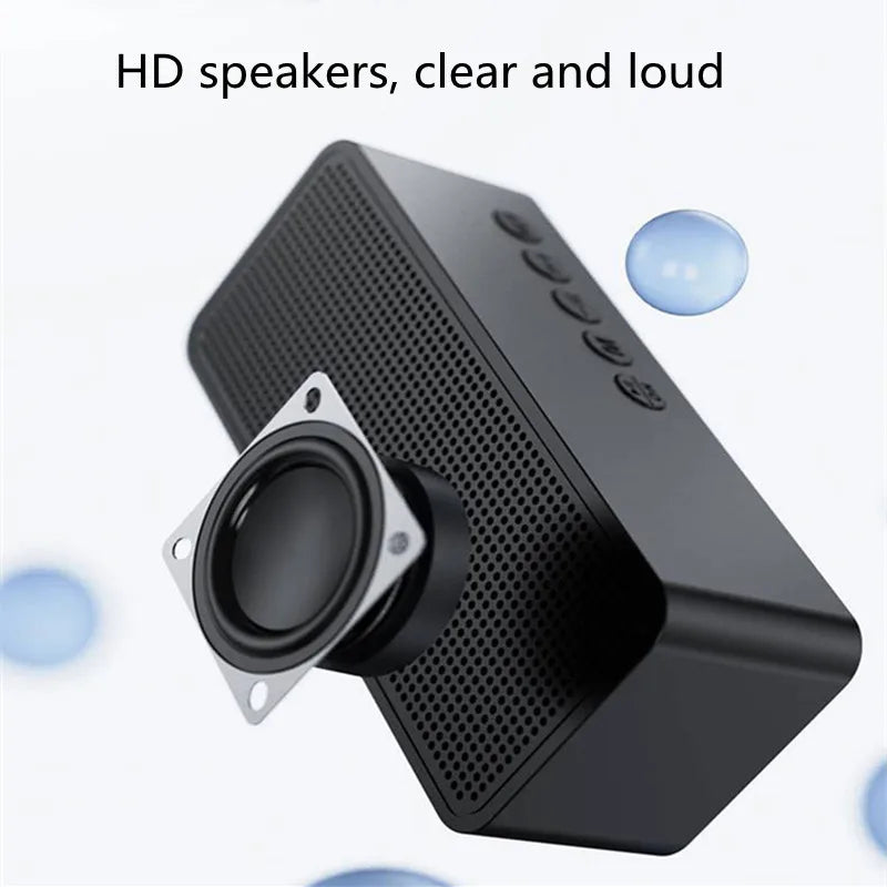 Altavoz Bluetooth Inalámbrico, Reloj Despertador, Radio FM Portátil, Subwoofer, Caja de Sonido, Mini Lámpara, Woofers, Caixa De Som, Coluna, Bocina