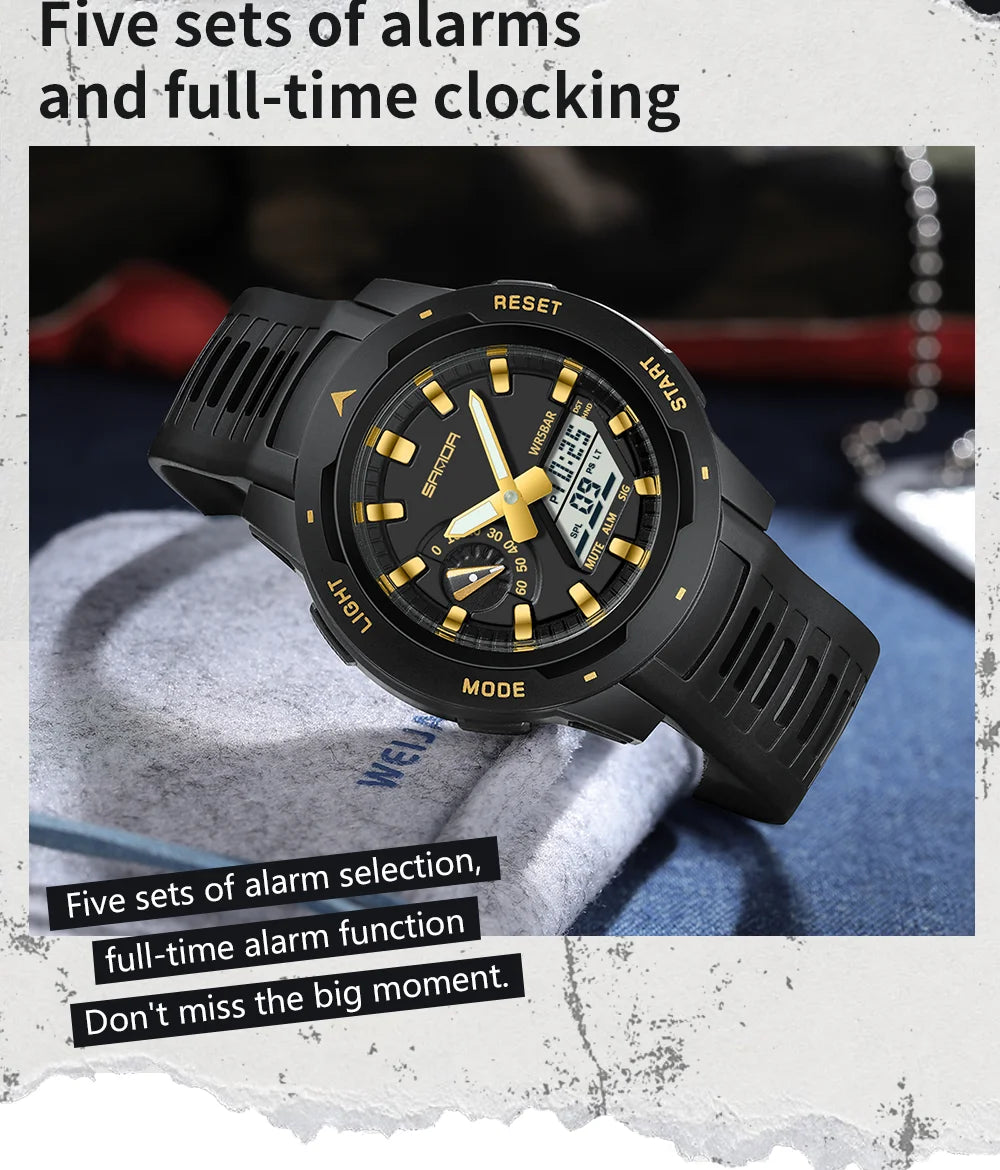 Reloj Deportivo SANDA LED Doble Pantalla para Hombre