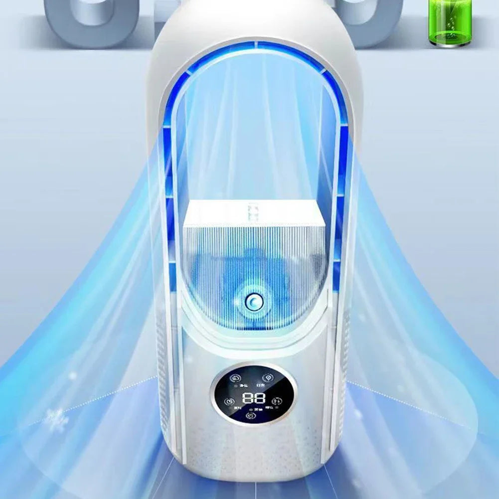 Enfriador de Aire USB Sin Aspas con 6 Velocidades y Temporizador