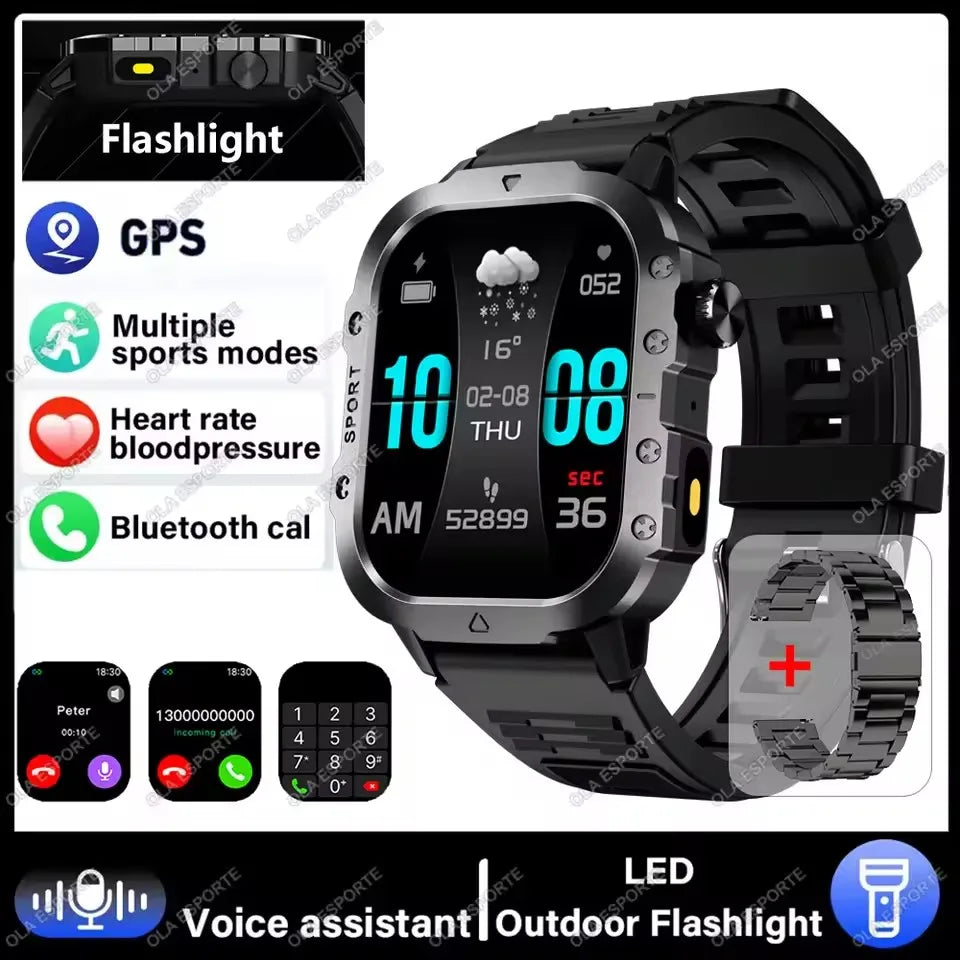 SmartWatch 2025 con GPS Bluetooth y monitor de salud