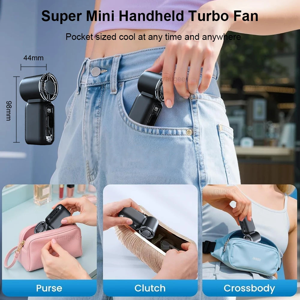 Mini Ventilador de Cuello Portátil USB 1200mAh