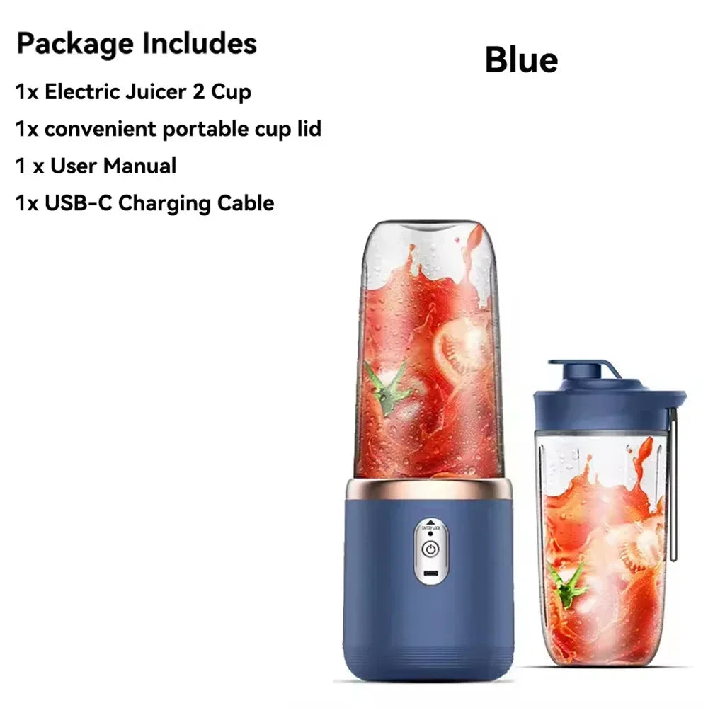 Licuadora Portátil Eléctrica 6 Cuchillas | 400ml - Jugos y Smoothies