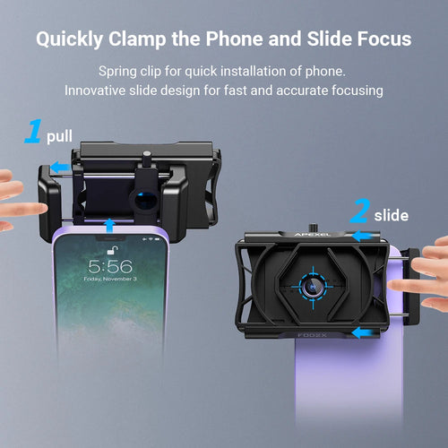 Adaptador Universal 360° para Teléfono en Telescopio APEXEL