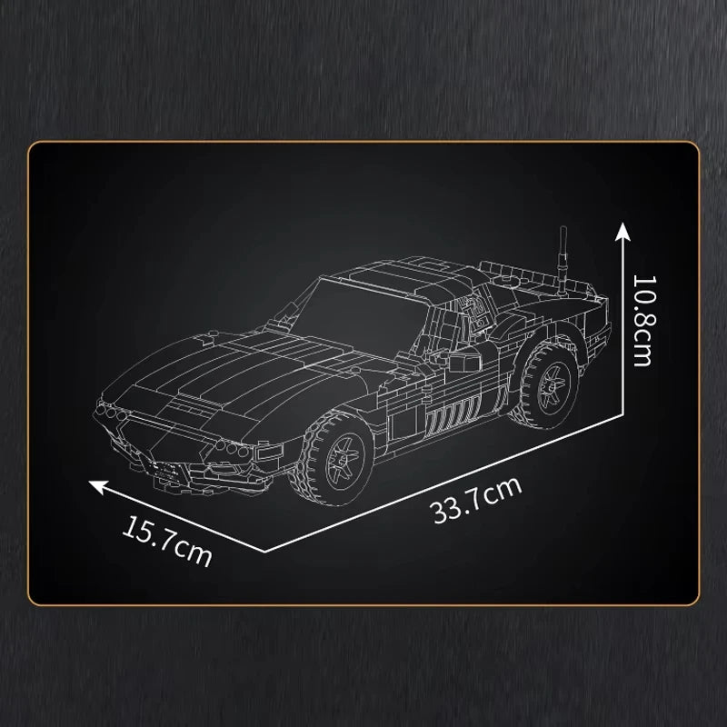 1347 Uds. Conjunto de bloques de construcción de automóviles Vintage C3 técnico Oldtime Super Sport Car Brick Set juguetes para niños regalos de navidad