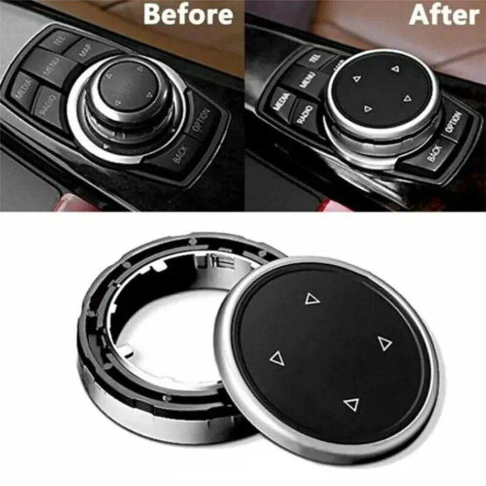Cubiertas para Botones de Control Multimedia con Perilla Grande para BMW Serie 1 2 3 4 5 6 7 X1 X5 X6 F20 F30 F10 F07 E60 E90 E70 IDrive