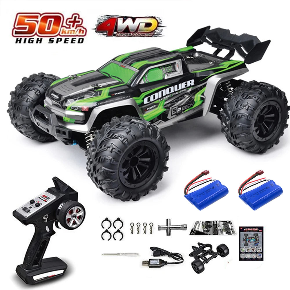 Coche teledirigido 1:16 75 KM/H o 50 KM/H 4WD con coches de Control remoto LED camión monstruo de deriva de alta velocidad para niños Vs Wltoys 144001   Juguetes