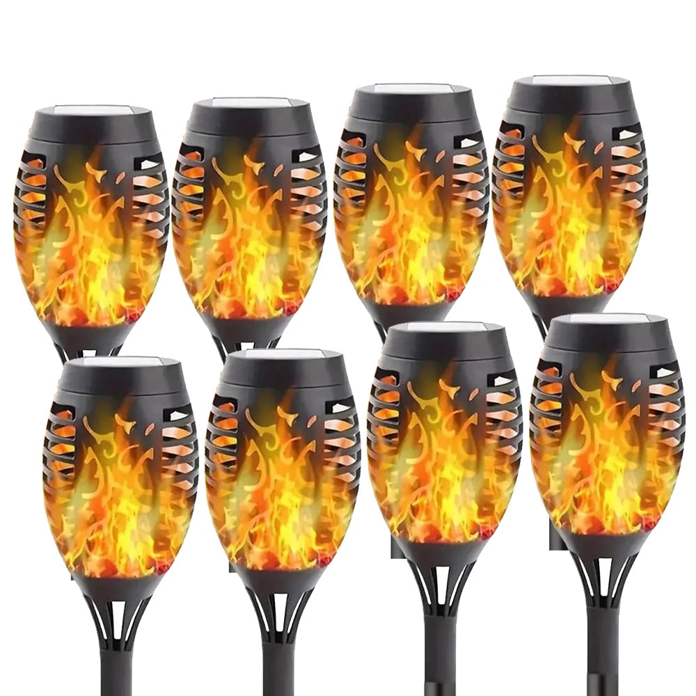 Antorcha Solar de Llama LED para Jardín Impermeable Decoración Exterior