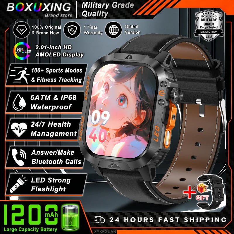Reloj Inteligente Militar con Batería de 1200mAh