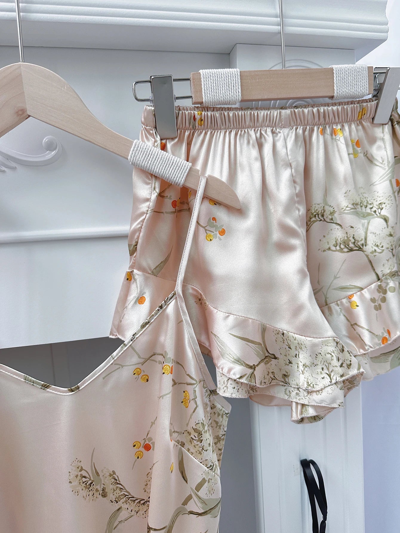 Conjunto de Pijama 5 Piezas con Estampado Floral para Mujer