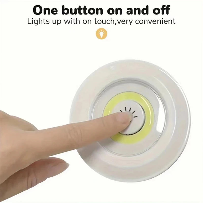 Luz LED regulable para debajo del gabinete con Control remoto, luces LED para armarios con pilas, iluminación para armario, baño, luz nocturna
