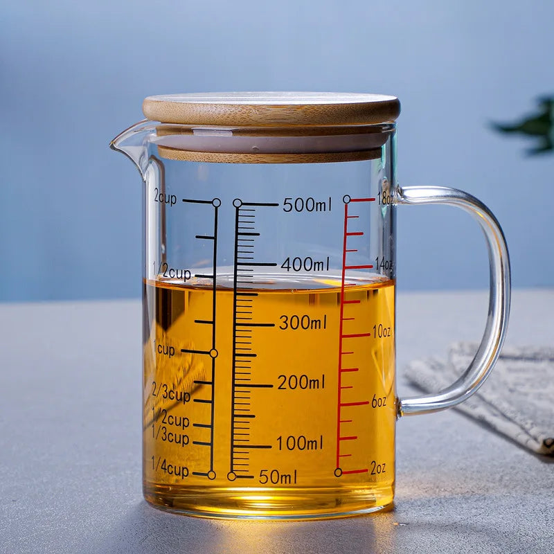 Tazas Medidoras de Vidrio de Borosilicato