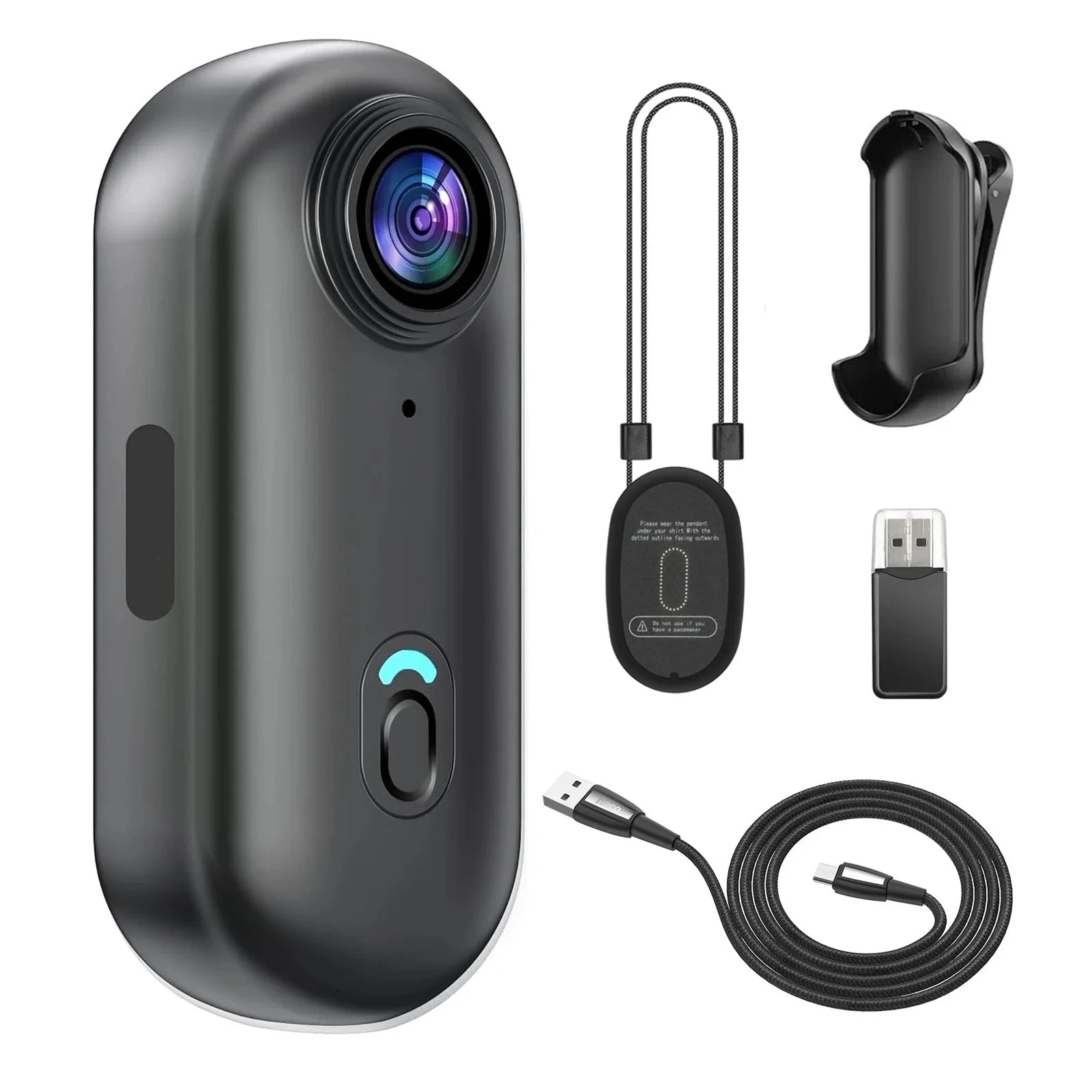 Cámara de Acción Impermeable 4K UHD WiFi Body Cam