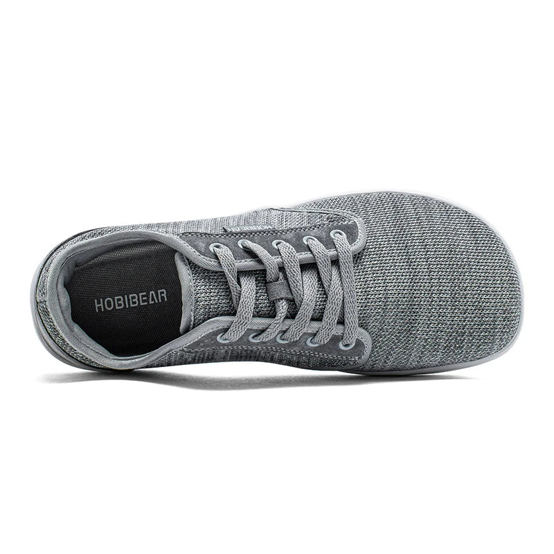 HOBIBEAR Zapatos minimalistas descalzos Unisex Punta ancha Zero Drop Zapatillas para caminar Zapatos ligeros y transpirables de malla